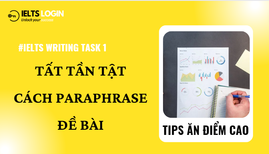 Tất tần tật cách paraphrase đề Writing Task 1 hiệu quả ăn điểm cao